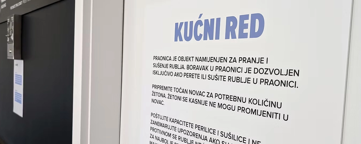 Kućni red u praonici rublja